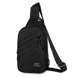 Men Waterproof  Bags Fashion Outdoor Male Crossbody Bag with  Interface Fashion Sports  Packs Anti-theft