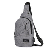 Men Waterproof  Bags Fashion Outdoor Male Crossbody Bag with  Interface Fashion Sports  Packs Anti-theft