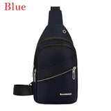 Men Waterproof  Bags Fashion Outdoor Male Crossbody Bag with  Interface Fashion Sports  Packs Anti-theft