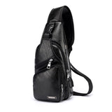 Men Waterproof  Bags Fashion Outdoor Male Crossbody Bag with  Interface Fashion Sports  Packs Anti-theft