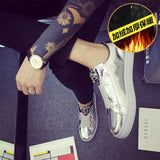 2019 Winter Men's Vulcanize Shoes Korean fashion Joker tide social spirit guy plus velvet cotton men shoes sneakers Yasilaiya