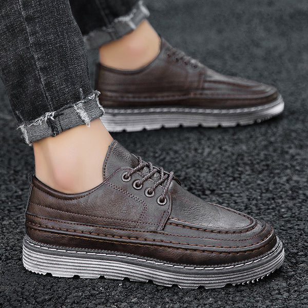 Korean version of the trend of men's shoes low to help tide shoes British wind men's small shoes spirit society guys youth casua