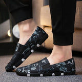 QWEDF Summer Men's Casual Shoes Peas Shoes Korean Version Of The Tide Shoes Social Guys Old Beijing Cloth Shoes MJ-105