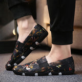 QWEDF Summer Men's Casual Shoes Peas Shoes Korean Version Of The Tide Shoes Social Guys Old Beijing Cloth Shoes MJ-105