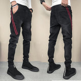 Wholesale 2019 Spring autumn social guys beamed denim skinny jeans streetwear casual pants male Korean stretch trousers boys