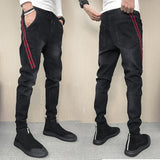 Wholesale 2019 Spring autumn social guys beamed denim skinny jeans streetwear casual pants male Korean stretch trousers boys