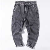 Gersri New Brand Jeans Men Fashion Casual Loose Jeans Straight Breathable Elastic Comfortable Fatty Guy Pants Plus Size 28-46