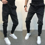 Autumn Spirit Guy black jeans male fashion tide men bunch pants net red the same hundred thin pants