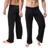Pijama Hombre Mens Pajama Pants Casual Loose Men's Satin Silk Lounge Pants Men Sleep Bottoms Viscose Home Pants Sexy Nightwear