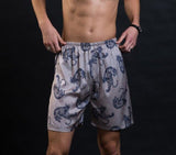 Silky Men's Rayon Summer Shorts Leisure Pajamas Pyjamas Male Casual Lounge Short Pants Loose Soft Sleepwear Bottoms