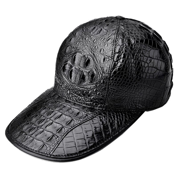 cap men black crocodile leather hat men's sport youth outdoor fashion baseball hip hop fitted cap hats for men adjustable   5152