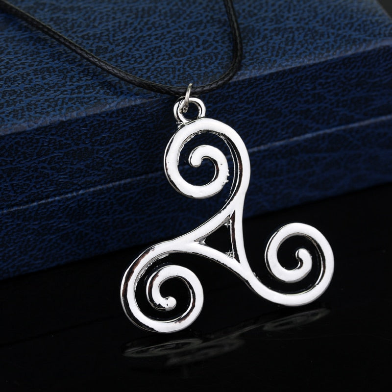 dongsheng Teen Wolf necklace Triskele Triskelion Allison Argent silver color pendant jewelry for men and women