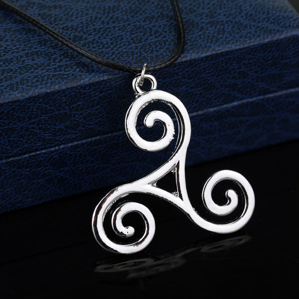 dongsheng Teen Wolf necklace Triskele Triskelion Allison Argent silver color pendant jewelry for men and women