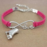 Gymnastics Gym Sports Heart Infinity Love Charm Bracelets Pink Blue Women Men Girl Boy Unisex Jewelry Gift 20 Colors to Choose