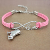 Gymnastics Gym Sports Heart Infinity Love Charm Bracelets Pink Blue Women Men Girl Boy Unisex Jewelry Gift 20 Colors to Choose