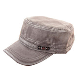 Fashion Men Summer Cadet Cap Adjustable Classic Army Plain Vintage Hat