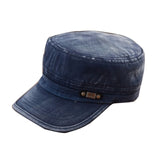 Fashion Men Summer Cadet Cap Adjustable Classic Army Plain Vintage Hat