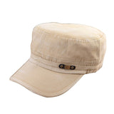 Fashion Men Summer Cadet Cap Adjustable Classic Army Plain Vintage Hat
