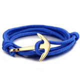 Wholesale Summer Style Nylon Rope Chain & Link Bracelets Popular Jewelry Anchor Bracelets for Women Men 2018 Hot Sale