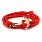 Wholesale Summer Style Nylon Rope Chain & Link Bracelets Popular Jewelry Anchor Bracelets for Women Men 2018 Hot Sale