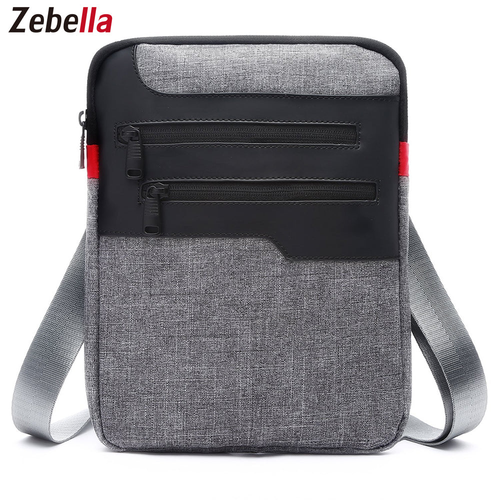 Zebella Casual Mens Messenger Shoulder Bag For iPad Satchel Nylon Travel Business Briefcase Chest Pack Handbag Sacoche Homme