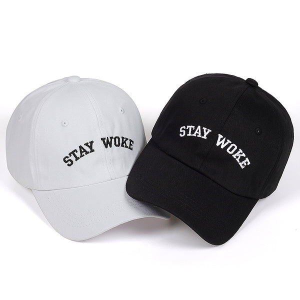 High Quality Brand STAY WOKE Letter Snapback Cap 100% Cotton Baseball Cap For Adult Men Women Hip Hop Dad Hat Bone Garros
