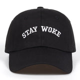 High Quality Brand STAY WOKE Letter Snapback Cap 100% Cotton Baseball Cap For Adult Men Women Hip Hop Dad Hat Bone Garros