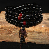 108 Wooden Beaded Bracelet Men Wenge Prayer Beads Tibetan Buddhist Mala Rosary Bracelets For Women  Wood pulsera hombre Jewelry