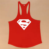 New Arrivals Bodybuilding stringer tank top Superman Gyms sleeveless shirt men Fitness Vest Singlet sportswear workout tanktop