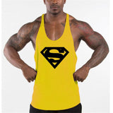 New Arrivals Bodybuilding stringer tank top Superman Gyms sleeveless shirt men Fitness Vest Singlet sportswear workout tanktop