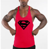 New Arrivals Bodybuilding stringer tank top Superman Gyms sleeveless shirt men Fitness Vest Singlet sportswear workout tanktop