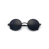 Retro Vintage Black Silver Gothic Steampunk Round Metal Sunglasses for Men Women Mirrored Circle Sun Glasses Male Oculos