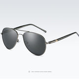 AORON Men Polarized Sunglasses Retro Classic Pilot Glasses Brand Goggoles Leisure UV400 Protection Metal Frame Oculos de sol