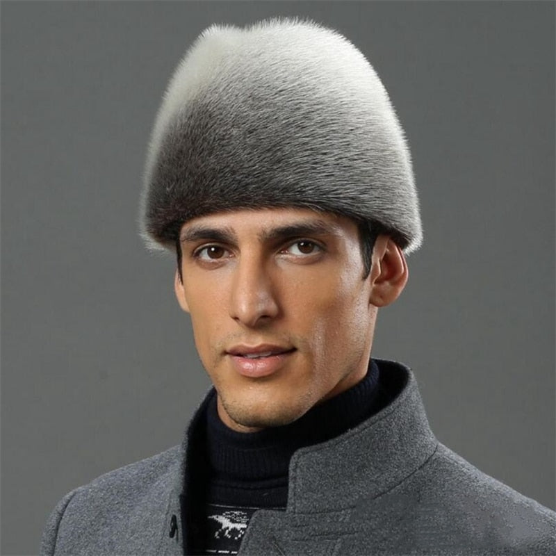 IANLAN Deluxe Men Full-pelt Sea-Lion Furskin President Cap Real Sea-Lion Fur Fedora Hats Winter Outdoor Gentleman's Hat IL00240