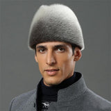 IANLAN Deluxe Men Full-pelt Sea-Lion Furskin President Cap Real Sea-Lion Fur Fedora Hats Winter Outdoor Gentleman's Hat IL00240
