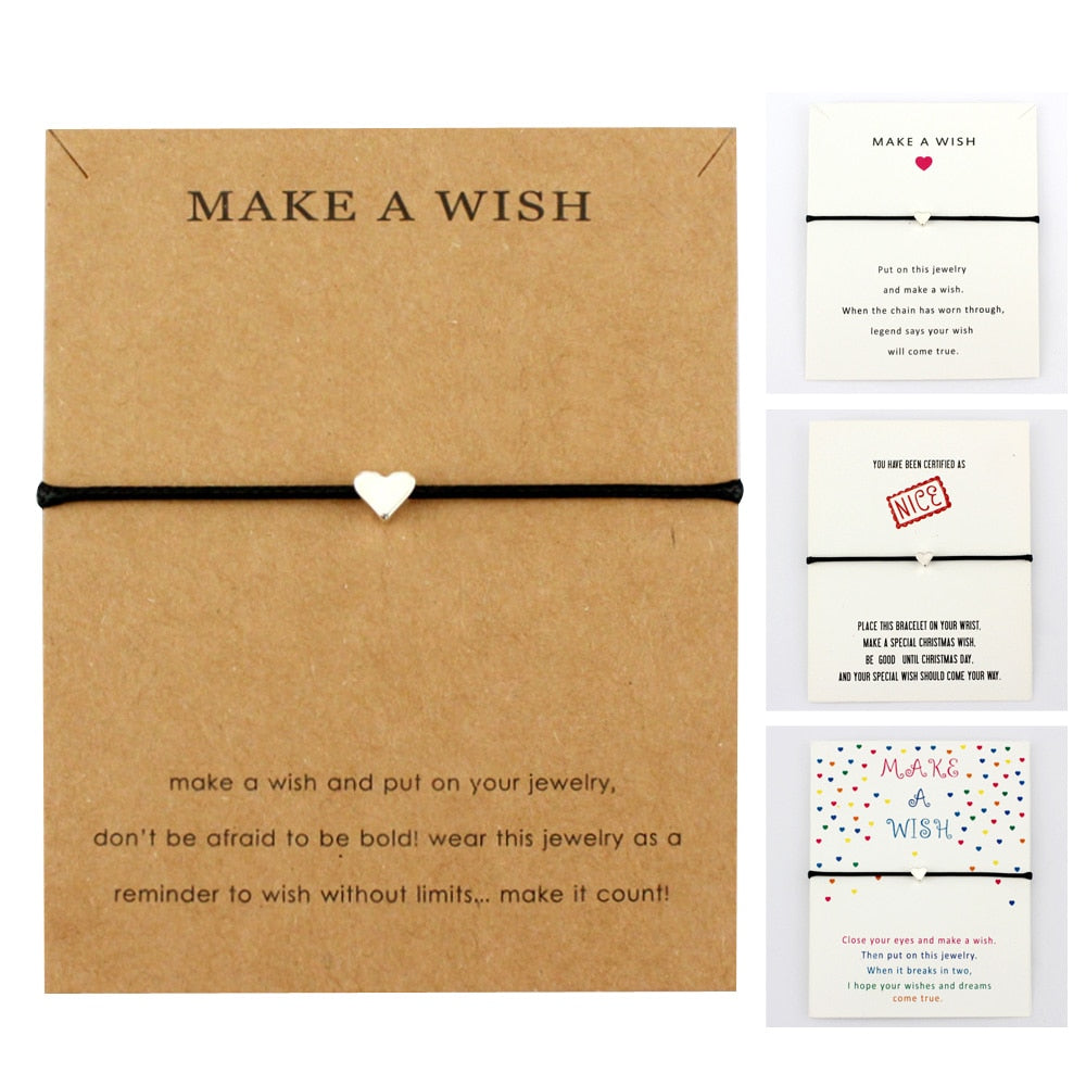 Love Hearts Infinity Wish Charms Adjustable Bracelets Red String Rope Women Men Unisex Trendy Handmade Jewelry Christmas Gift