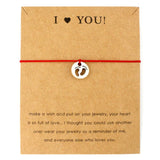 Love Hearts Infinity Wish Charms Adjustable Bracelets Red String Rope Women Men Unisex Trendy Handmade Jewelry Christmas Gift