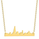 QIAMNI Mountain Range Pendant Necklace for Women Men Outdoor Travel Jewelry Climbing Lover Gifts Mountains Are Calling Necklace