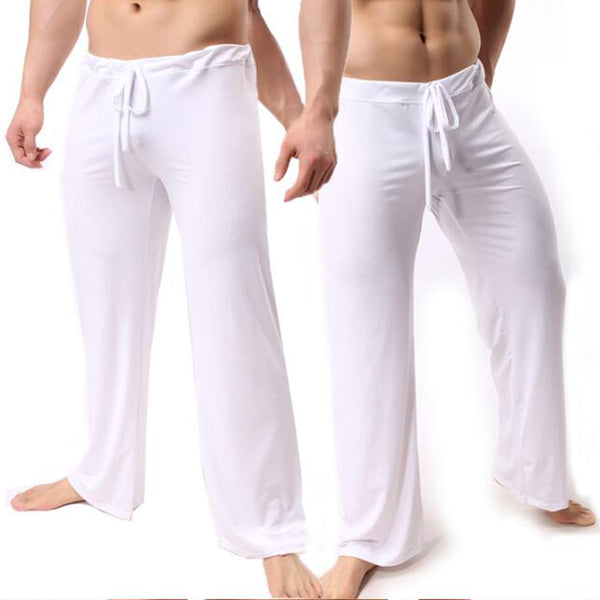 Brand Man Long Pant Sleepwear Comfy Breathable Slip Mans Sleep Bottoms Men's Casual Trousers Homewear See Through Pajama Pants