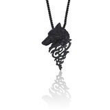 Punk Vintage Wolf Pendant Necklace Women Men Gold Silver Black Metal Wolf Head Necklaces Pendants Animal Jewelry Drop Shipping