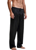 Mens Silk Satin Pajamas Pyjamas Pants Lounge Pants Sleep Bottoms Size S-XL Plus