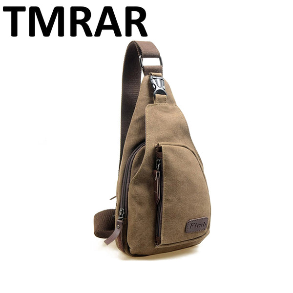 Hot 2019 men canvas good quality chest bag casual messenger bags military handbags design practical shoulder bags for male qn036