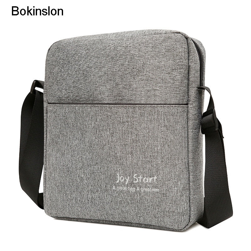 Bokinslon Men Shoulder Bag Casual Canvas Man Popular Shoulder Bag High Quality Practical Male Shoulder Bag