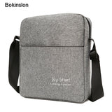 Bokinslon Men Shoulder Bag Casual Canvas Man Popular Shoulder Bag High Quality Practical Male Shoulder Bag