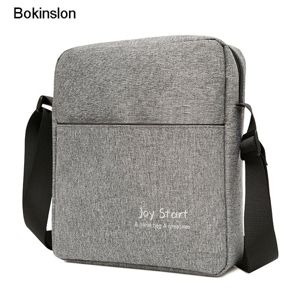 Bokinslon Men Shoulder Bag Casual Canvas Man Popular Shoulder Bag High Quality Practical Male Shoulder Bag