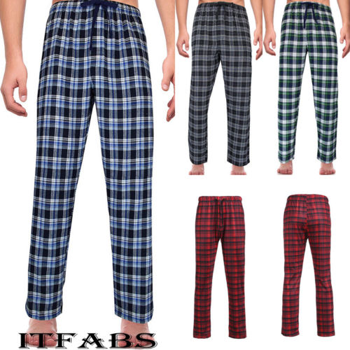 New Men's Ladies Fashion Loose Sleep Bottoms Plaid Flannel Lounge/Pajama PJ Pants Size M-2XL Bottoms Casual Pants