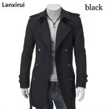 Fast Shipping 2019 New Men 'S Jackets Double Platoon Buckle Men Long Coat With Belt Double Breasted Trench Coat Dropshipping