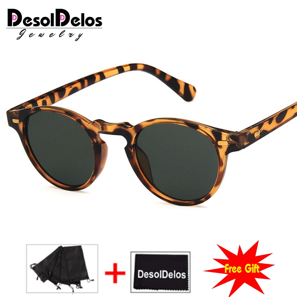 Round Lense Clear Frame sunglasses Gregory Peck Brand Designer men women Sunglass retro gafas oculos 2019 New Fashion