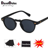 Round Lense Clear Frame sunglasses Gregory Peck Brand Designer men women Sunglass retro gafas oculos 2019 New Fashion