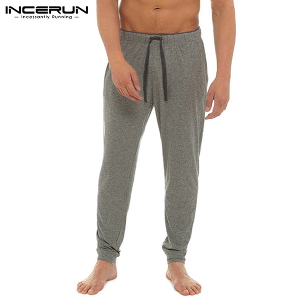 2019 INCERUN Soft Male Bottoms Mens Sleep Bottoms Lounge Pants Casual Pants Loose Pyjamas Trousers Sweatpants Pantalon Hombre